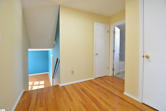 interior space with hardwood / wood-style flooring