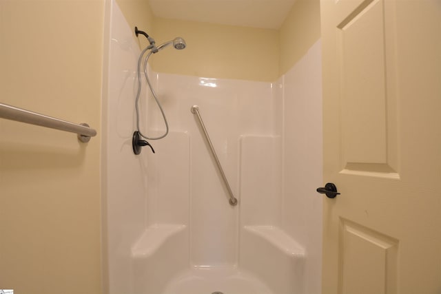 bathroom with a shower