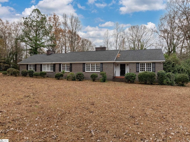 view of single story home