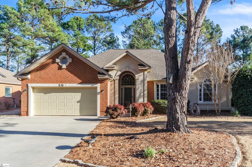 view of front of house featuring a garage