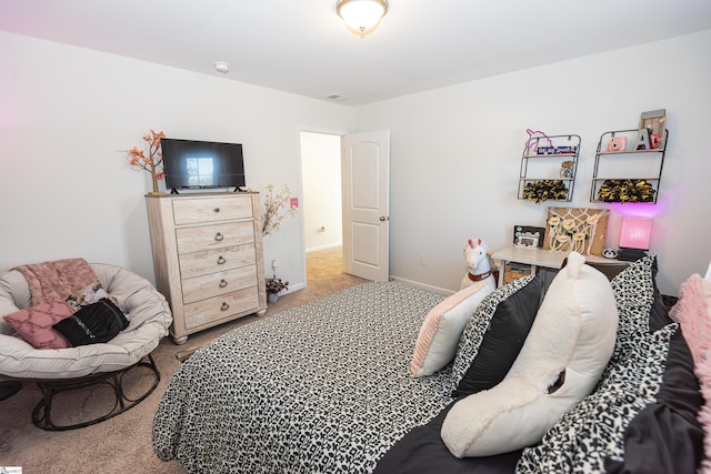 bedroom with carpet