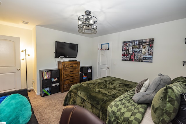 view of carpeted bedroom