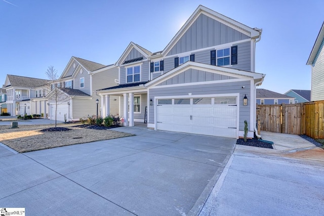 view of front facade featuring a garage