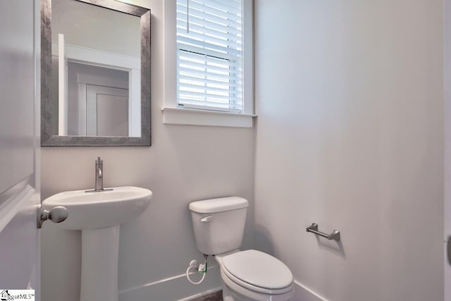 bathroom with sink and toilet