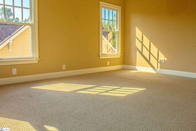 view of carpeted empty room