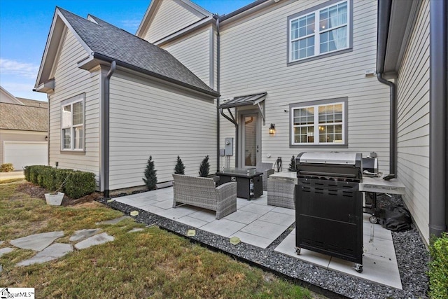 view of patio with an outdoor hangout area