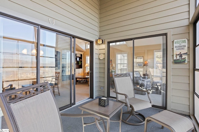 view of sunroom