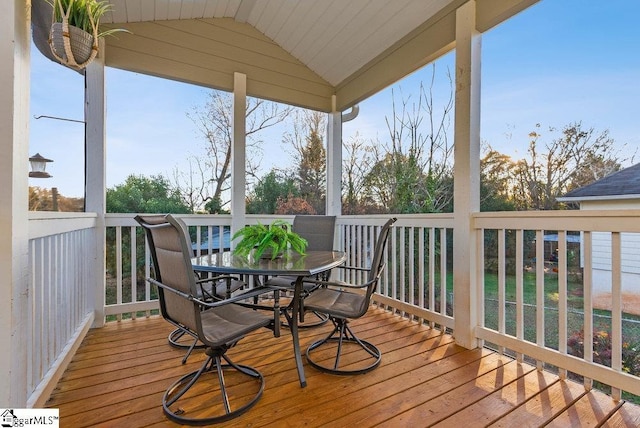 view of wooden terrace