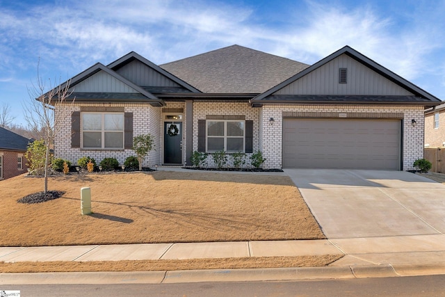 craftsman-style home with a garage