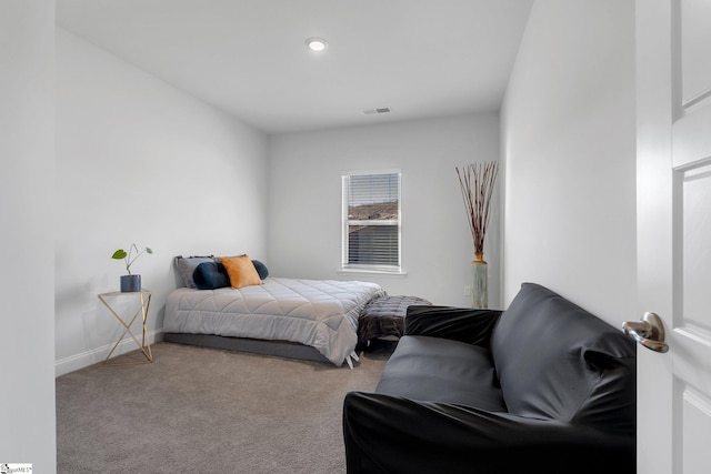 bedroom with carpet floors