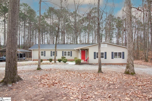 view of ranch-style home