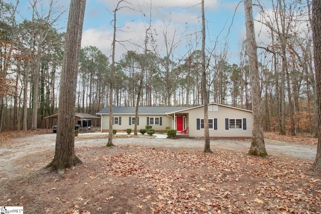 view of front of home