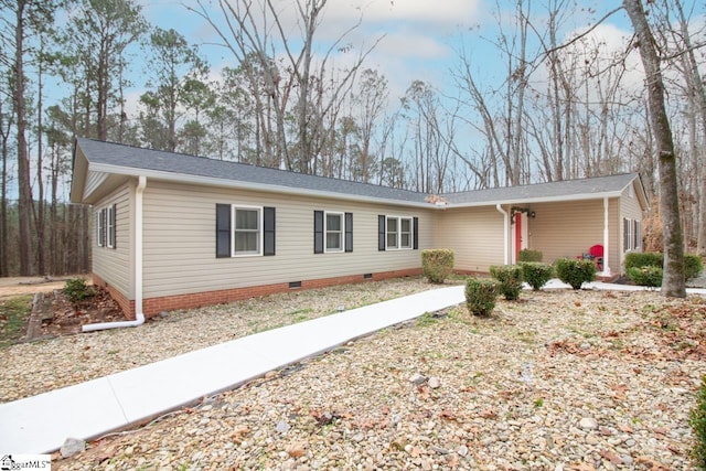 view of ranch-style house