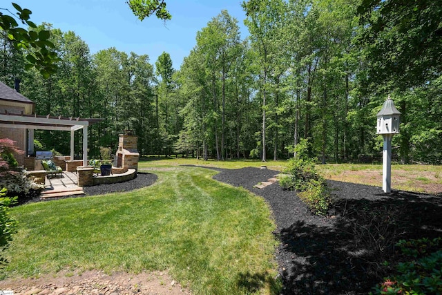 view of yard with a patio area