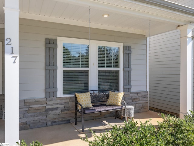 view of patio / terrace featuring a porch