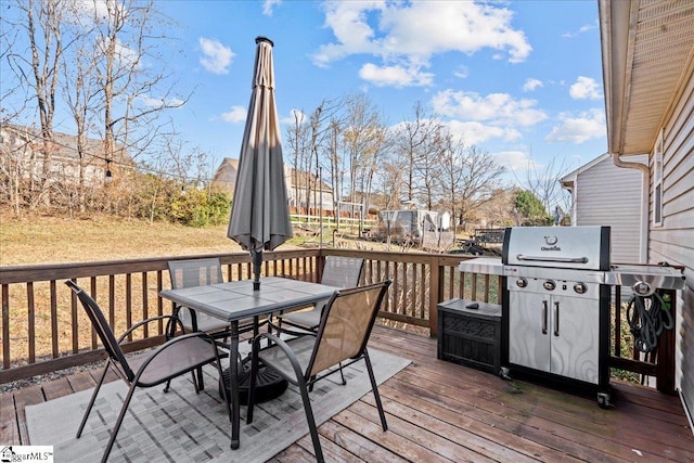 deck with grilling area