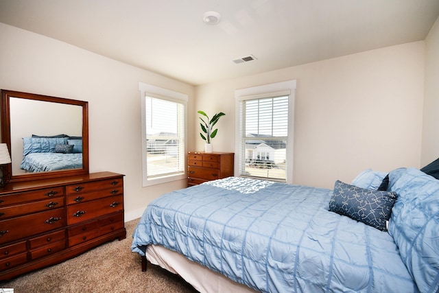 view of carpeted bedroom