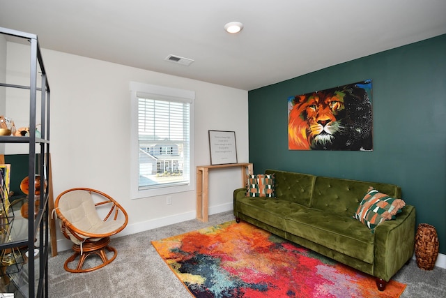 view of carpeted living room