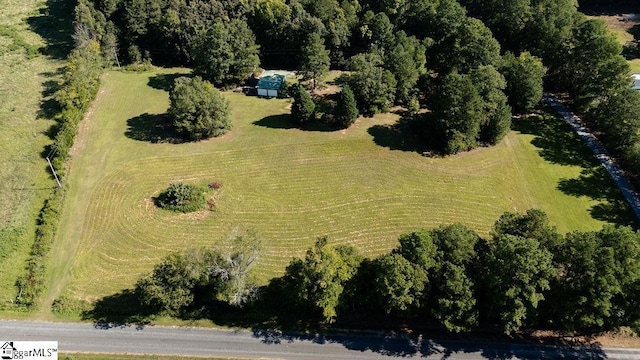 bird's eye view with a rural view