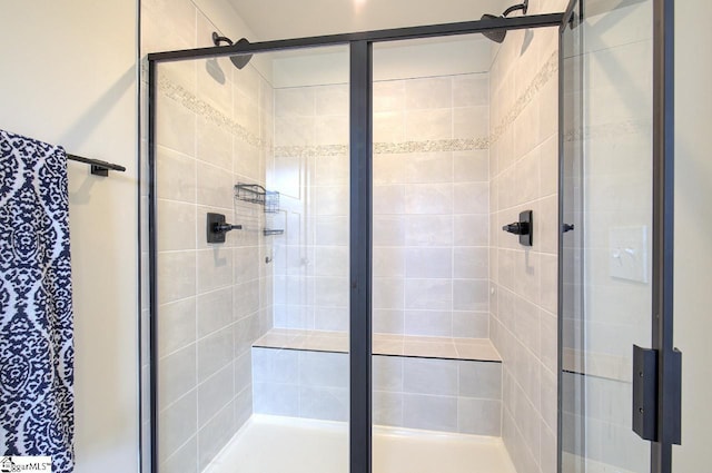 bathroom featuring walk in shower