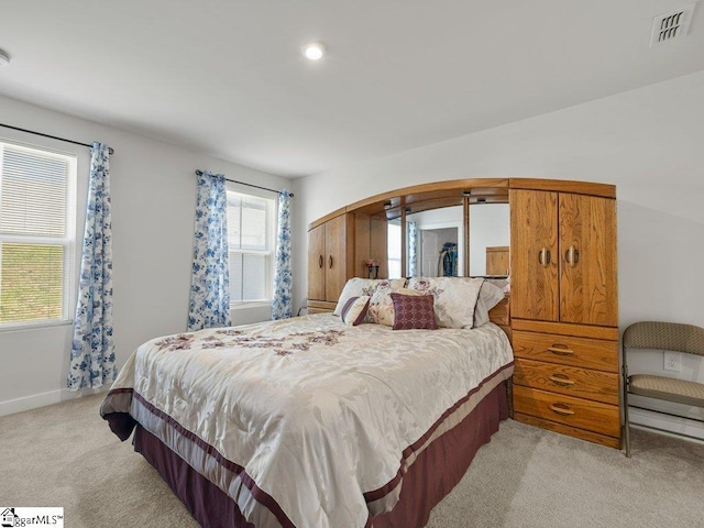 view of carpeted bedroom