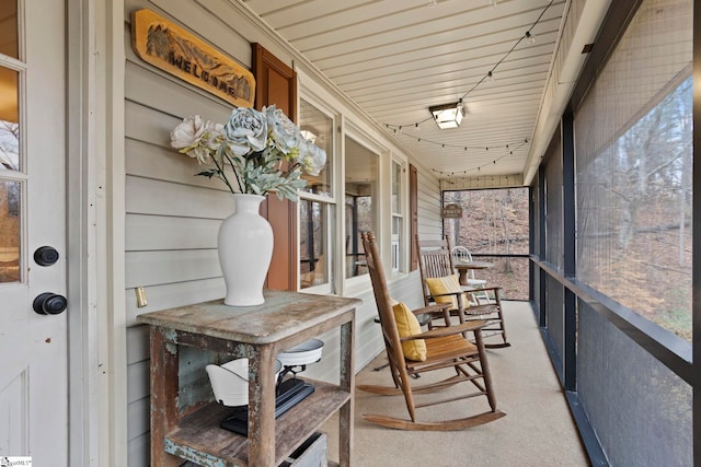 view of sunroom