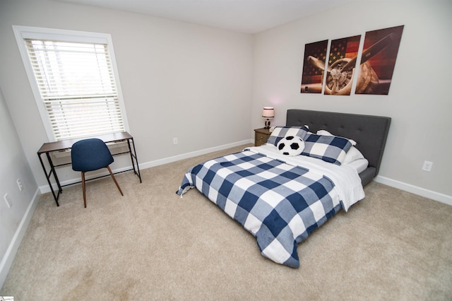 bedroom featuring carpet flooring