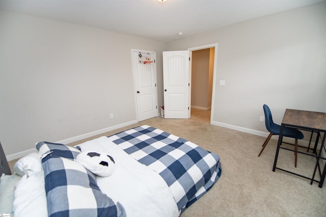 view of carpeted bedroom