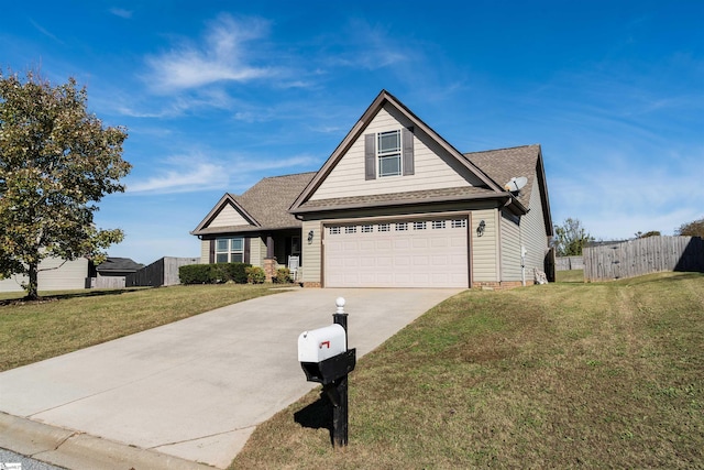 view of front of home with a front yard