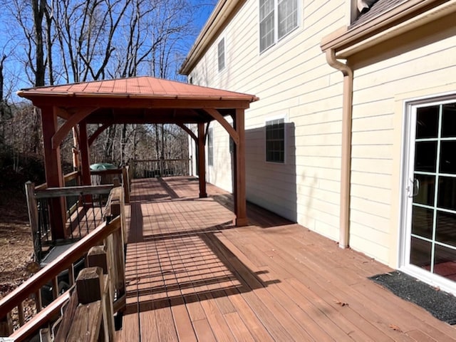 deck with a gazebo