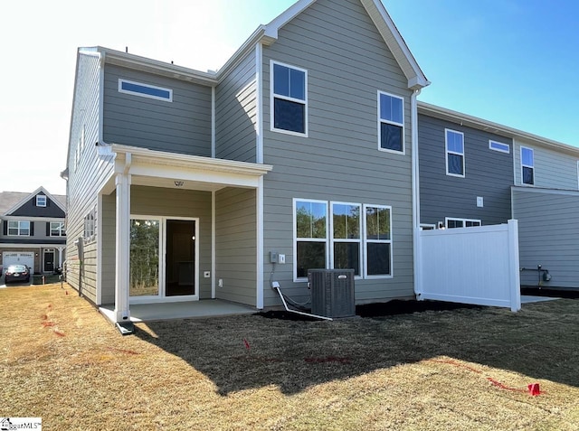 508 Pennystone Ln, Simpsonville, SC 29681 - rear view of house featuring central air condition unit and a patio area