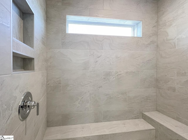 508 Pennystone Ln, Simpsonville, SC 29681 - bathroom featuring tiled shower