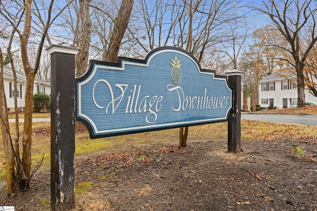 view of community sign