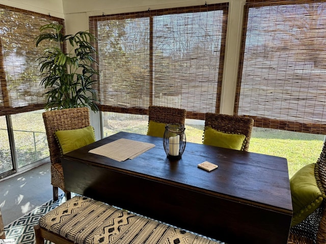 view of dining room