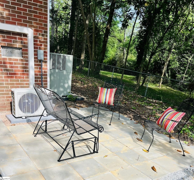 view of patio / terrace with ac unit