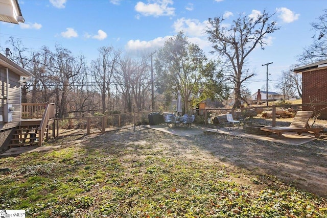 view of yard with a patio