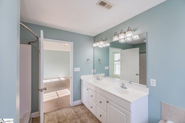 bathroom featuring vanity