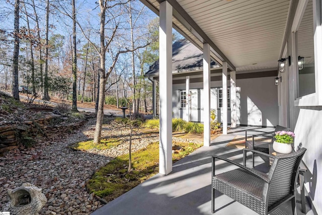 view of patio / terrace featuring covered porch