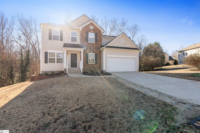 front facade featuring a garage