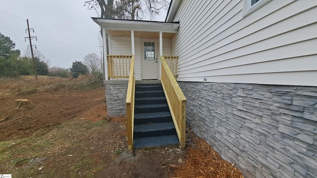 view of doorway to property