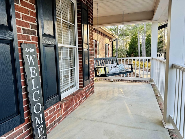 view of patio / terrace featuring covered porch