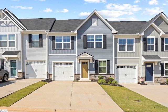 view of property with a garage