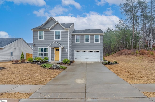 view of front of house featuring a garage