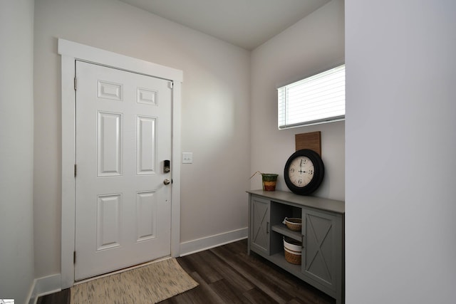 entryway featuring dark hardwood / wood-style flooring