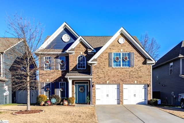 view of front of house featuring a garage