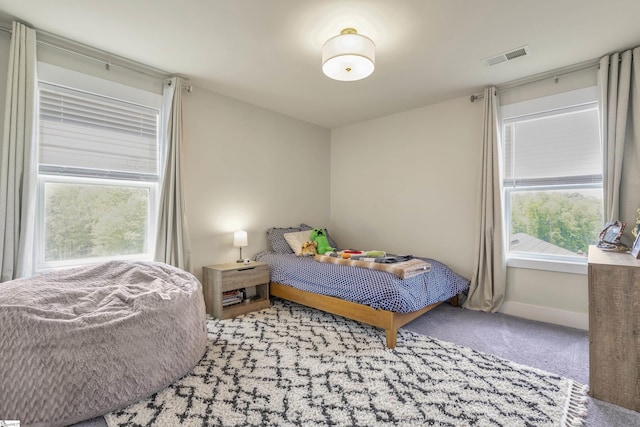 view of carpeted bedroom