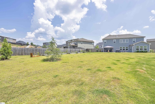 view of yard with a gazebo