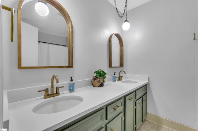 bathroom with vanity