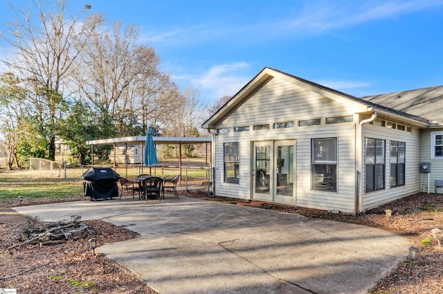 back of house featuring a patio area