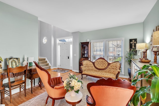 interior space featuring light hardwood / wood-style flooring